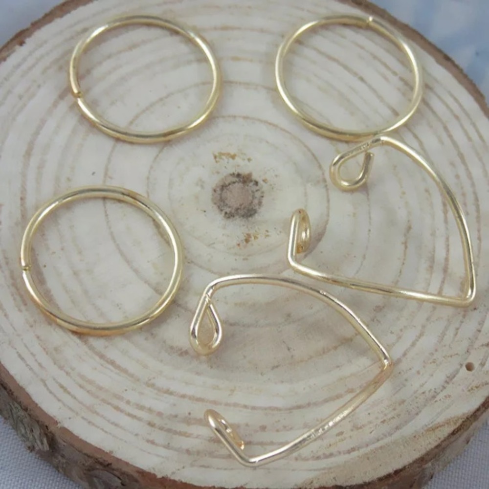 5pcs Gold Above Knuckle Midi Rings